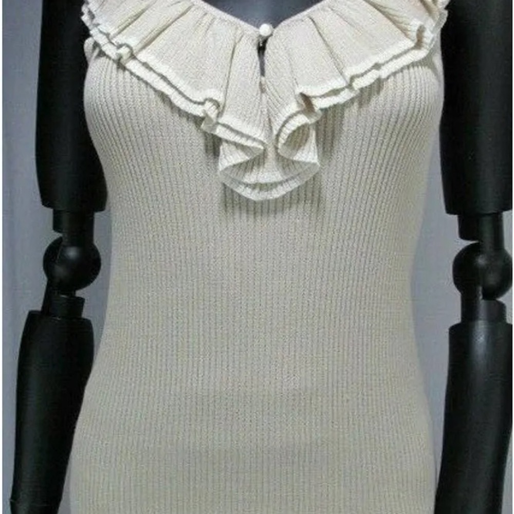 Ralph Lauren Cream Silk Knit Blouse
